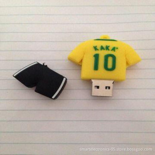 Rubber T-shirt USB Flash Drives, 64MB-128GB Capacity